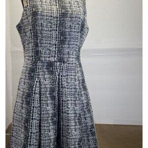 Eva Longoria Women’s Black And White Dress Size 10 Sleeveless Zipper Pre Owned